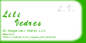 lili vedres business card